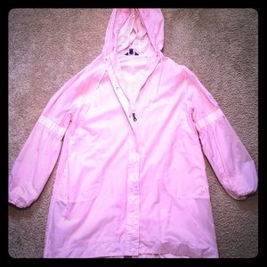 Light pink oversized raincoat